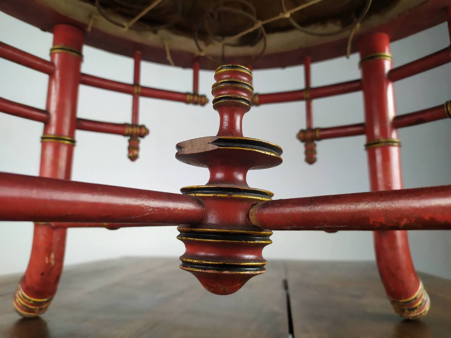 Napoleon III bamboo pouf