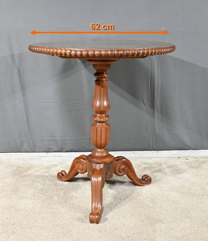 Oval Pedestal Table with Mahogany System, Louis Philippe period – 1st part 19th century