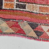 Pink & Red Hallway Vintage Runner Rug, 100x356Cm