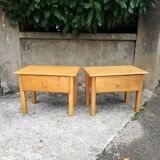 Oak bedside tables