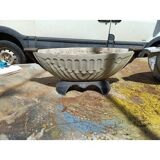 1 enamelled cast iron art deco planter