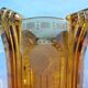 Art deco granite vase cleared with acid & enamelled