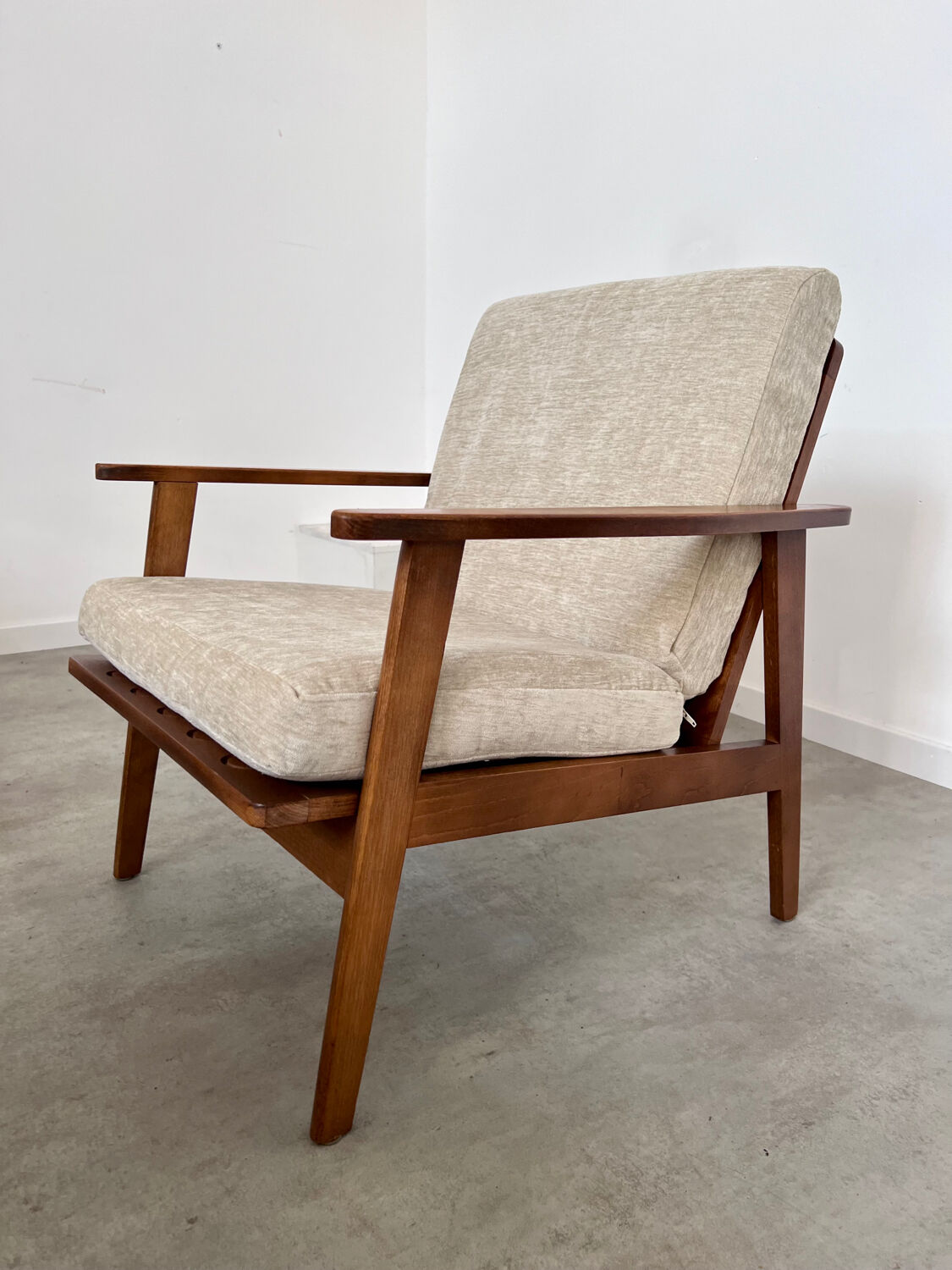 Set of 4 armchairs beech scandinavian