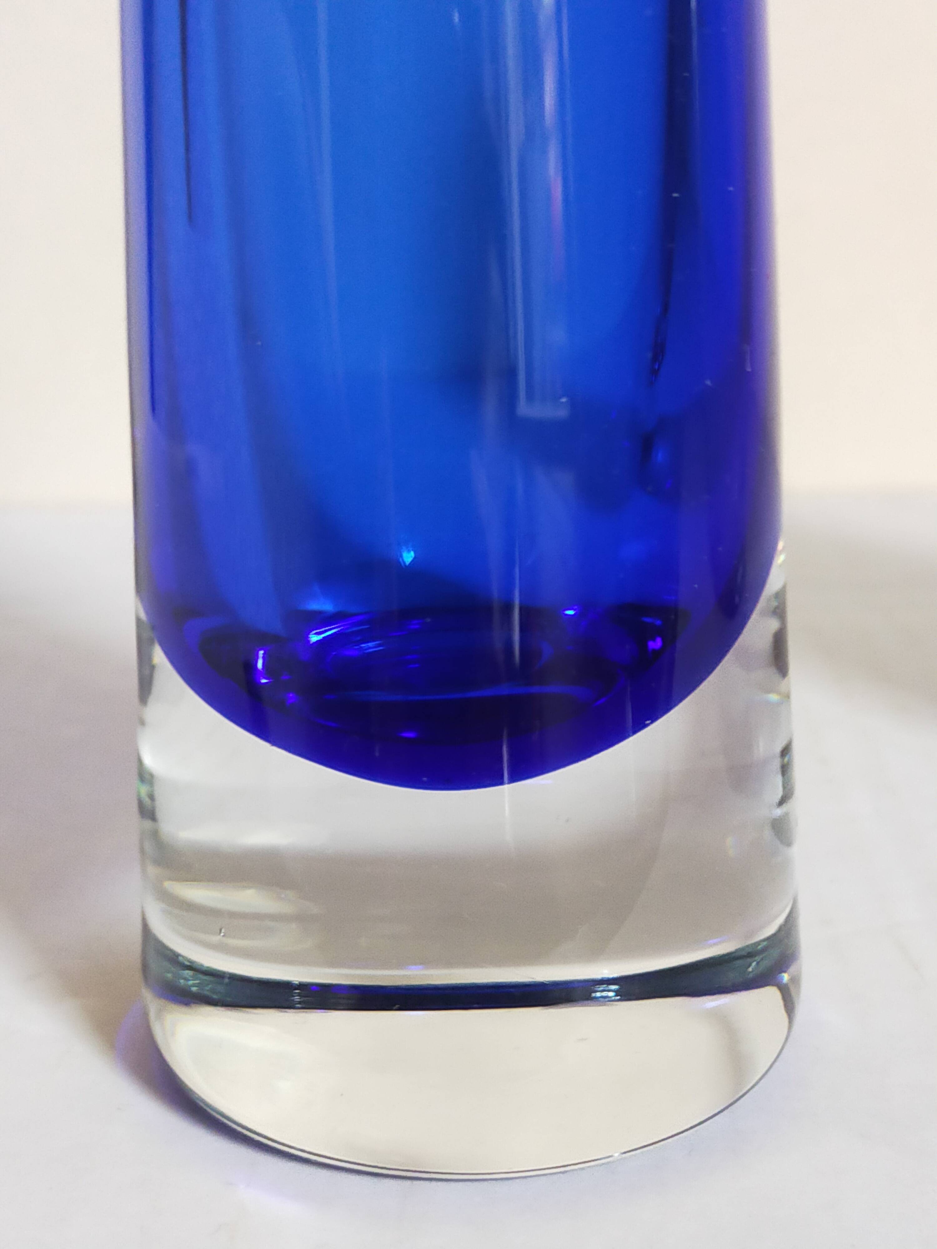 Duo of vintage glassblower soliflores