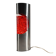 Retro decorative lamp with red glitter – brushed metal design