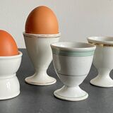 4 coquetiers céramique ancienne
