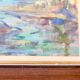 Mid-century Swedish oil painting "Abstract Landscape" – Vintage and framed
