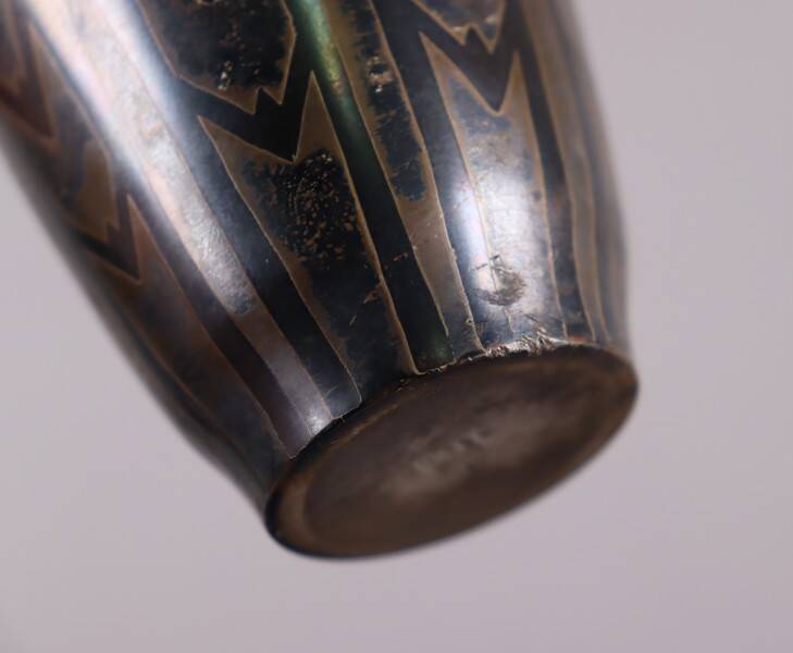 Art Deco brassware vase