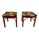 Rattan bench or pair of stools 1950.