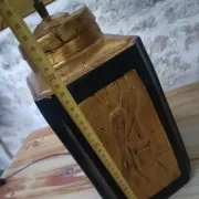 Large ceramic lamp with an Asian theme.