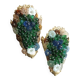 Murano wall sconces – coloured grape glass, bronze anemone
