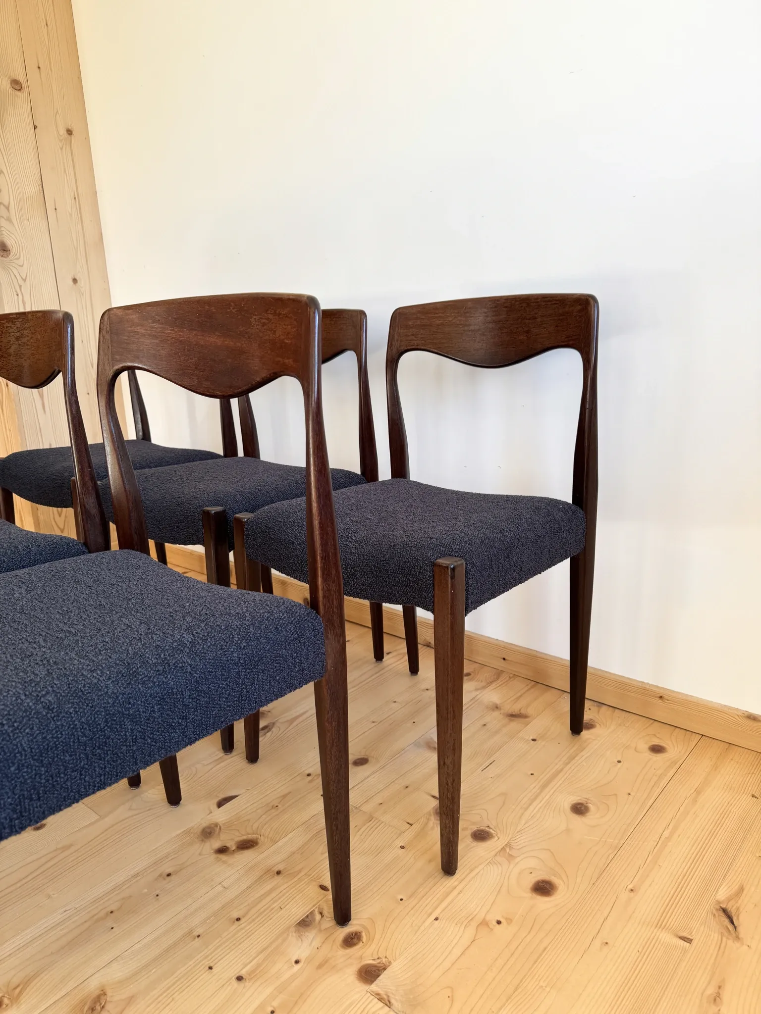 Lot de 6 chaises scandinaves vintage 60’s
