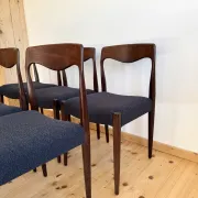 Lot de 6 chaises scandinaves vintage 60’s