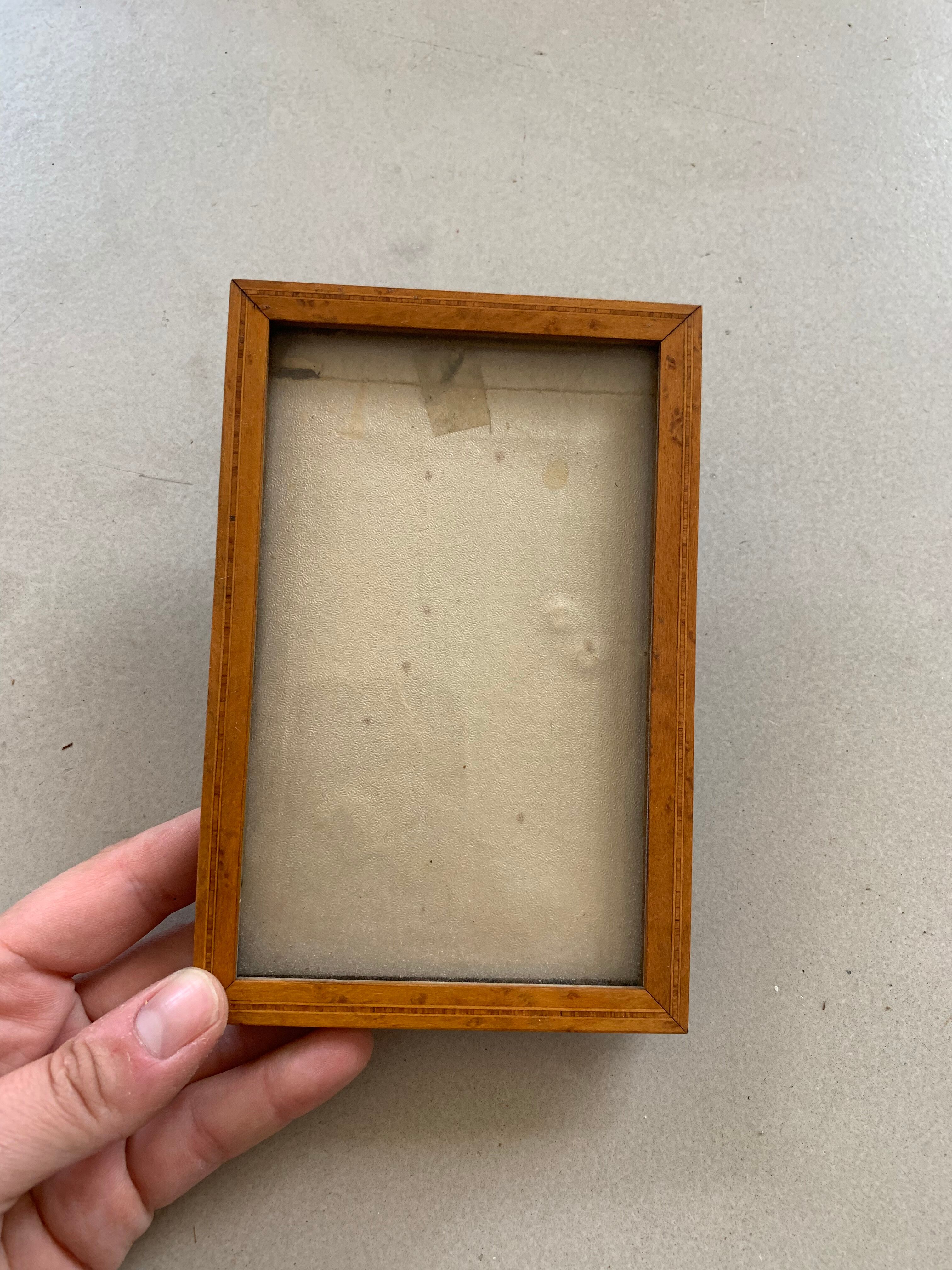 Cadre marqueté ancien 10x15cm