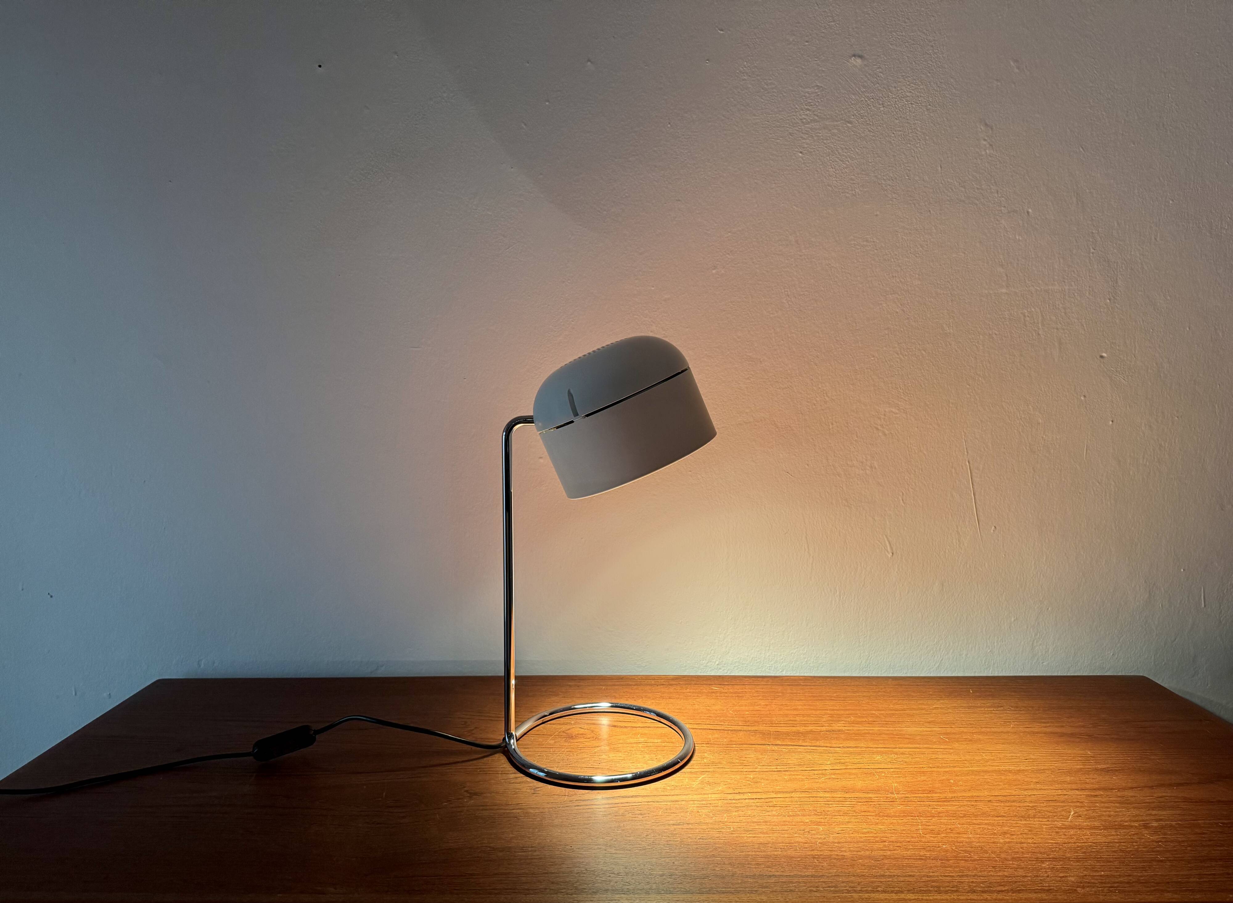 1 of 2 Adjustable Space Age Spot Table Lamps by Arnold Berges for Staff