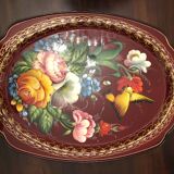 Vintage hand-painted metal top