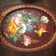 Vintage hand-painted metal top