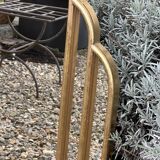 Art Deco style mirror in patinated gold iron 85 x 60 cm