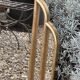 Art Deco style mirror in patinated gold iron 85 x 60 cm