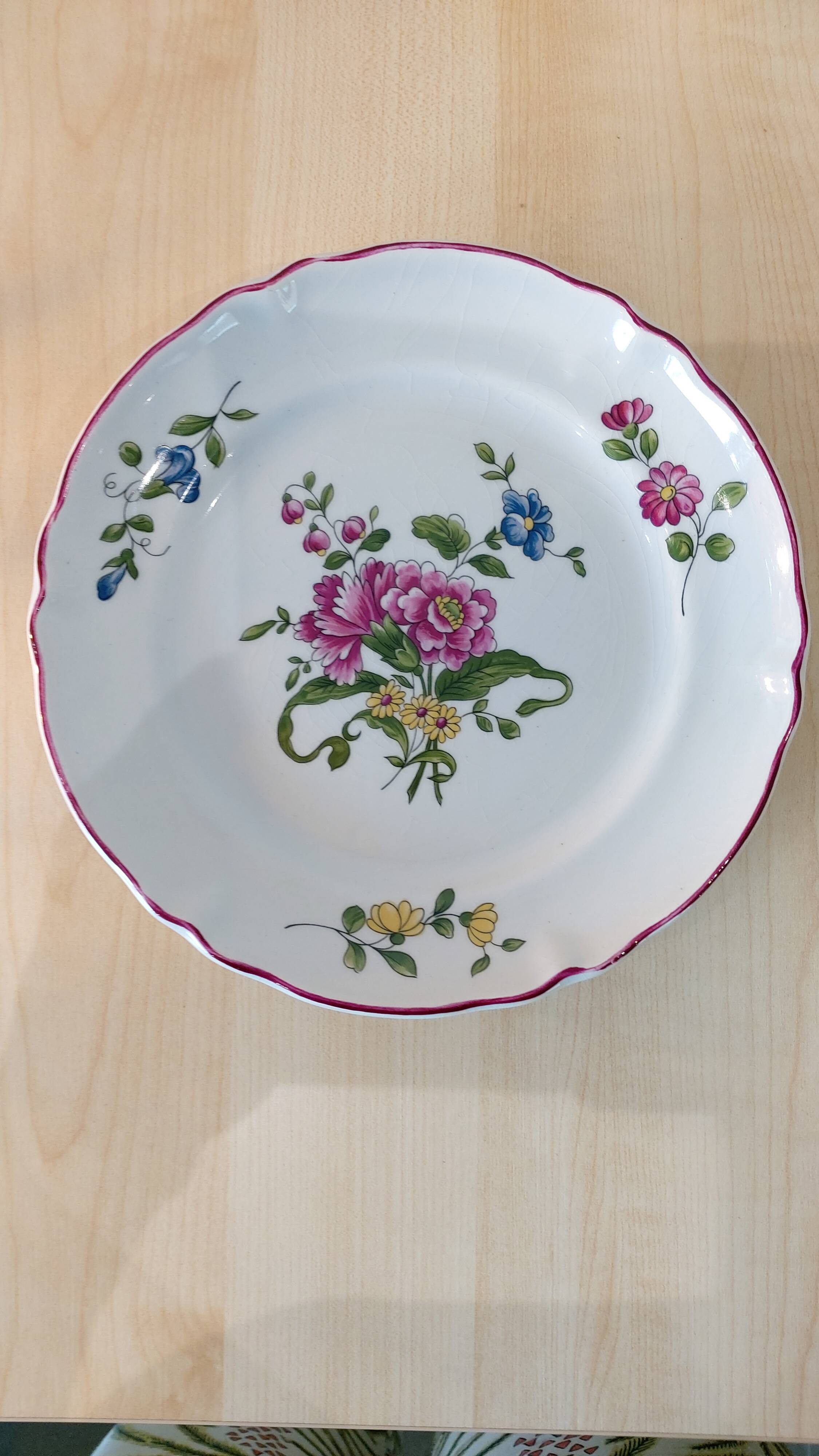 Assiette à dessert porcelaine - Maisons 1988