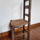 Chaise en bois et paille ancienne