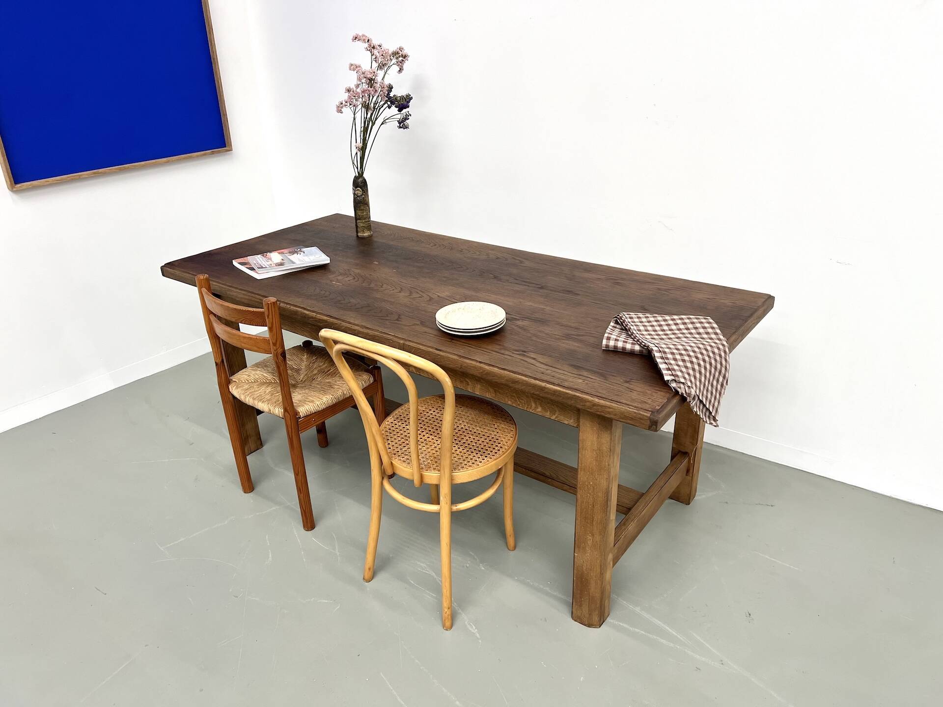 Table de ferme "campagne" en chêne