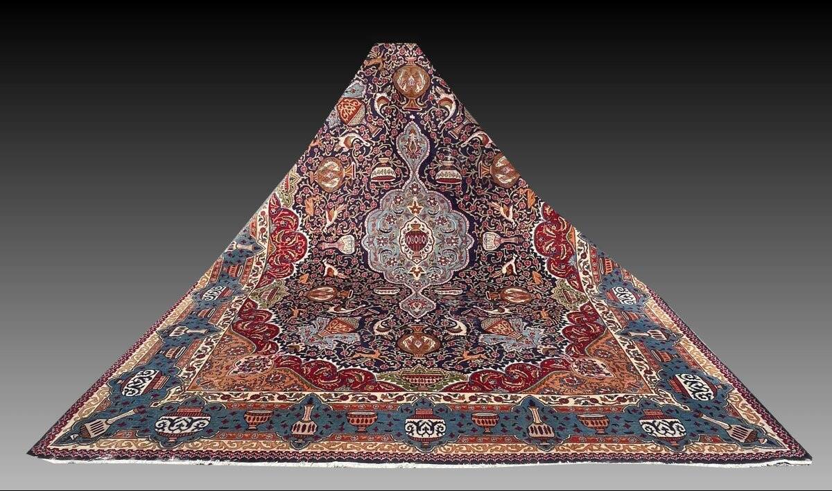 Large Persian Oriental carpet Kāshmar Iran: 380 X 290 cm - Galerie Sardje