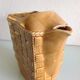 Rectangular ochre pitcher imitation wicker / vintage 60s-70s
