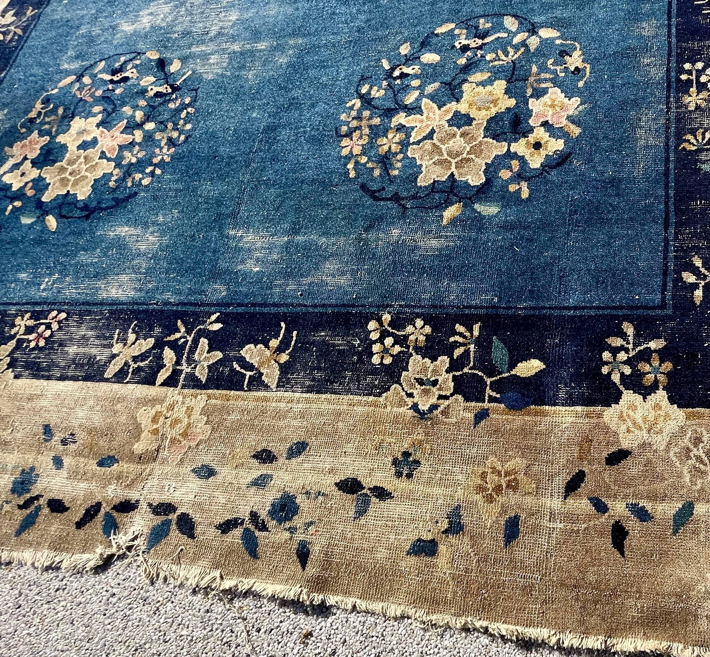 Chinese Art Deco rug from Beijing circa 1900