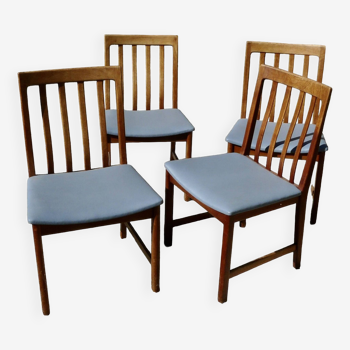 Ensemble de 4 chaises vintage 1950 style scandinave