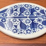Mid-century porcelain fish wall plate from Porsgrund, Norway, 1960s.