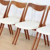 Set Bouclé diningchairs Albin Johansson and Sons