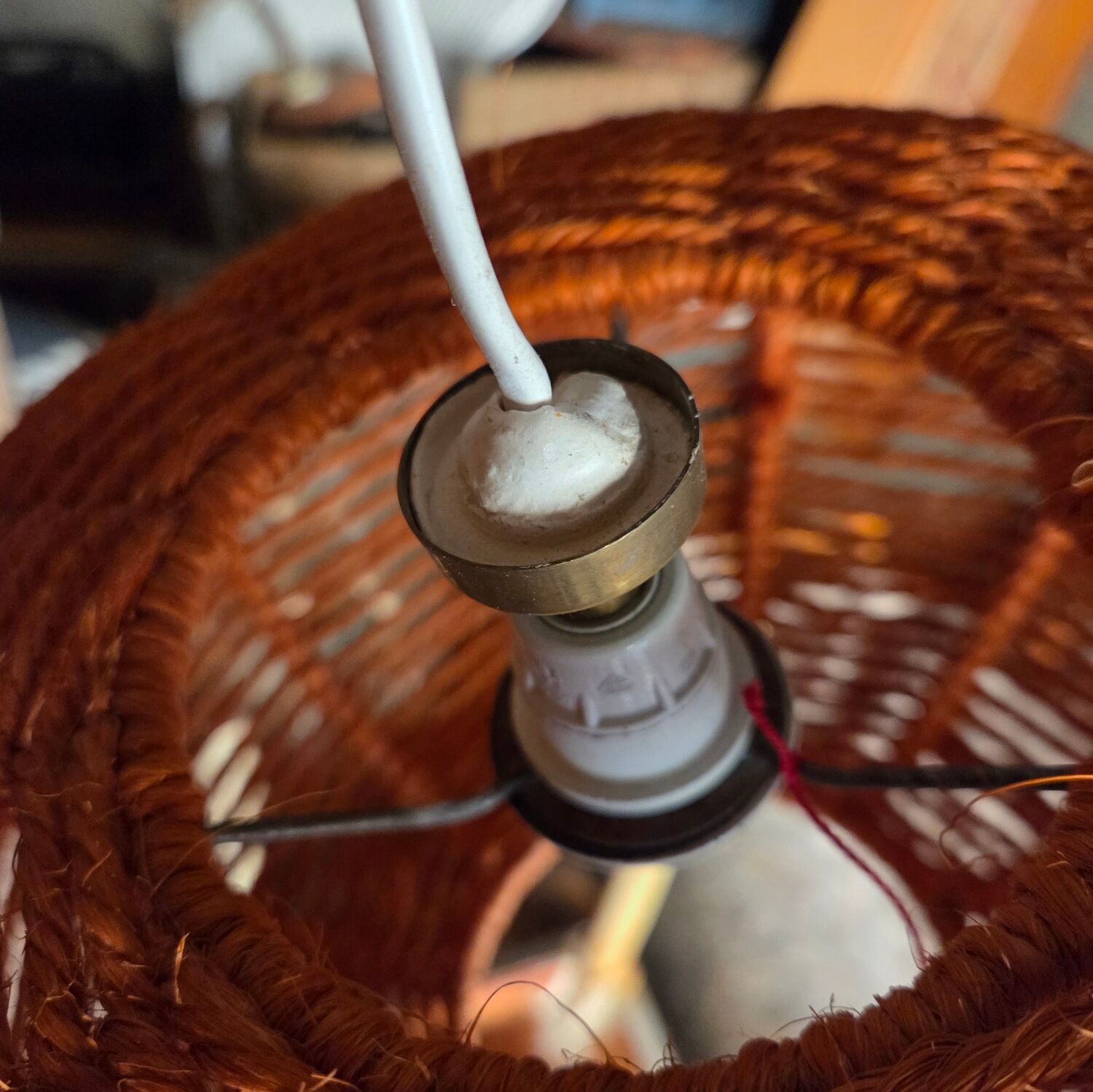 1960s rope pendant light