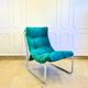 Fauteuil IKEA Pixi vintage velours vert – design rétro scandinave ni