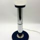 Large blue and chrome table lamp, Italy 1970s