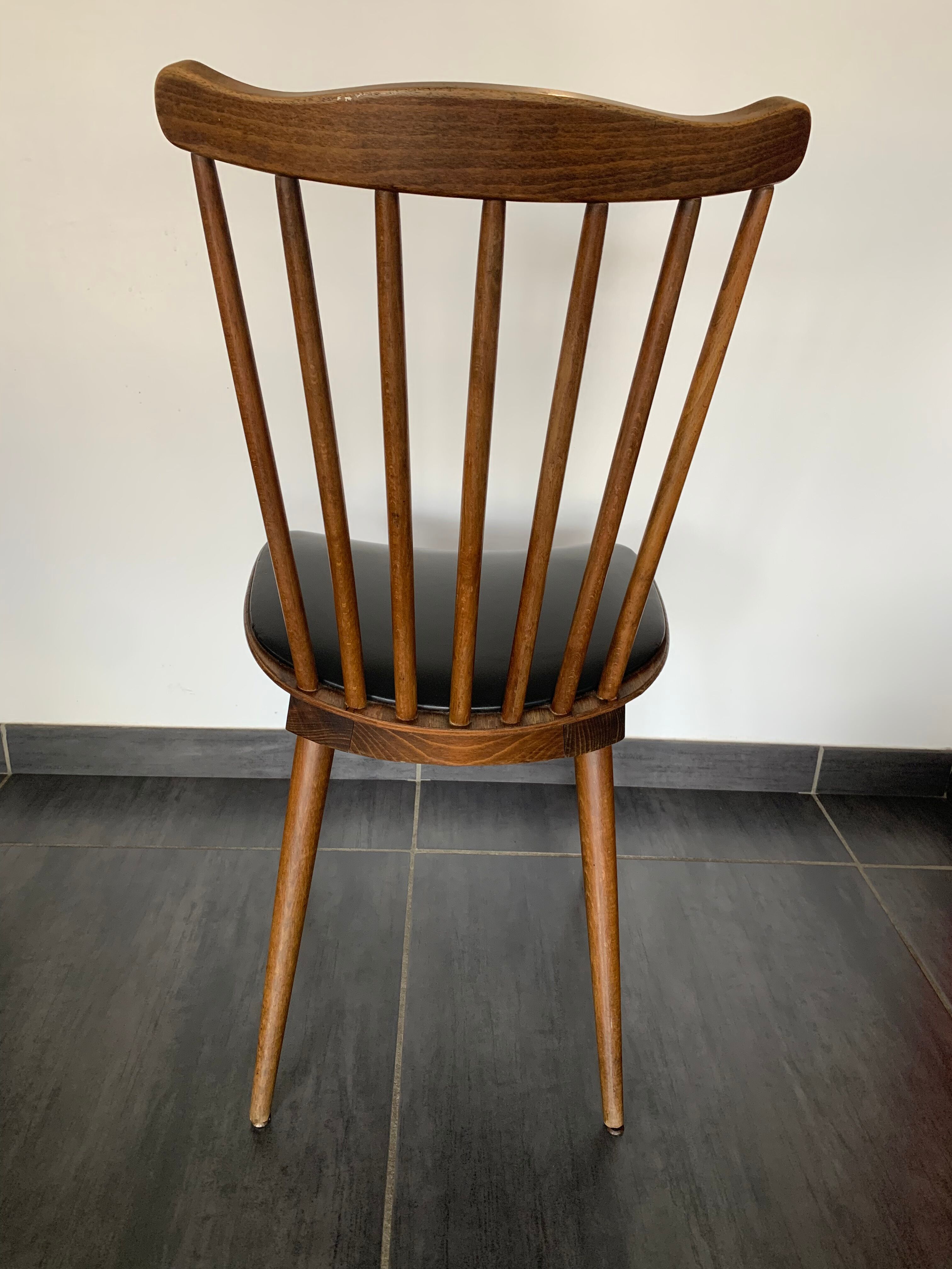 Série de 4 chaises Baumann Menuet, vintage, des années 1970