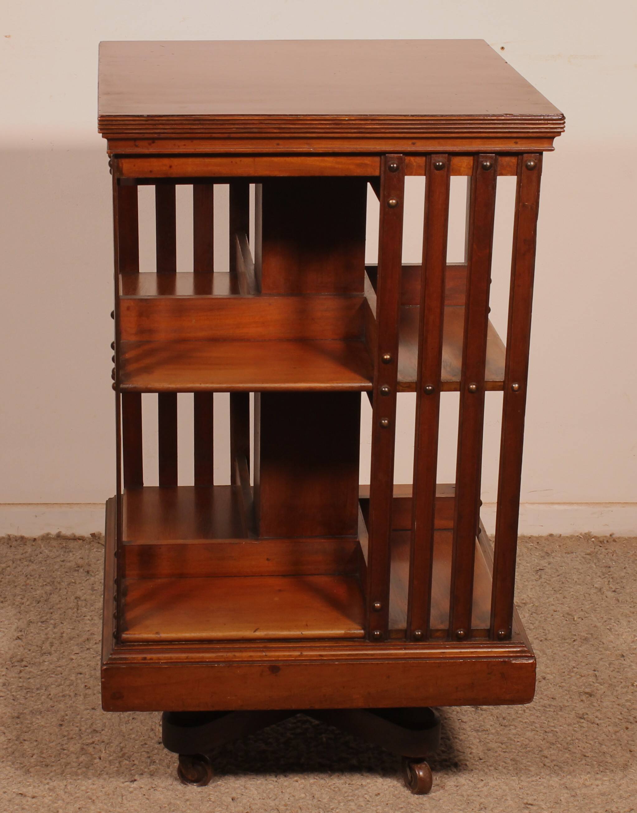 Revolving Bookcase with Iron Base - 19th Century