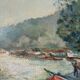 Banks of the Seine at Bougival, oil on canvas signed