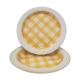 2 Yellow checkered dishes Sarreguemines
