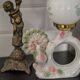 Mid-century white ceramic peacock table lamp, Europe, 1960s.