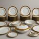 Limoges Dinner Service – 54 pieces – Red and Gold Decor