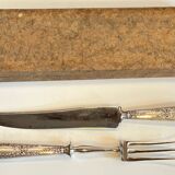 Silver-plated cutlery set with Minerva helmet, Paris