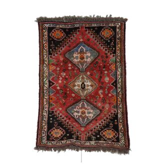 Hand-knotted Shiraz carpet/rug 155x110 cm