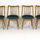 Restored Oak Dining Chairs from Interier Praha, 1960s, Set of 4