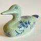 Vintage Blue Ceramic Duck