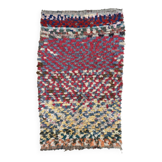 Tapis Berbère Boucherouite coloré - 99 x 160 cm