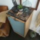Meuble classeur à rideau vintage
