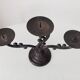 Old enamelled cast iron chandelier
