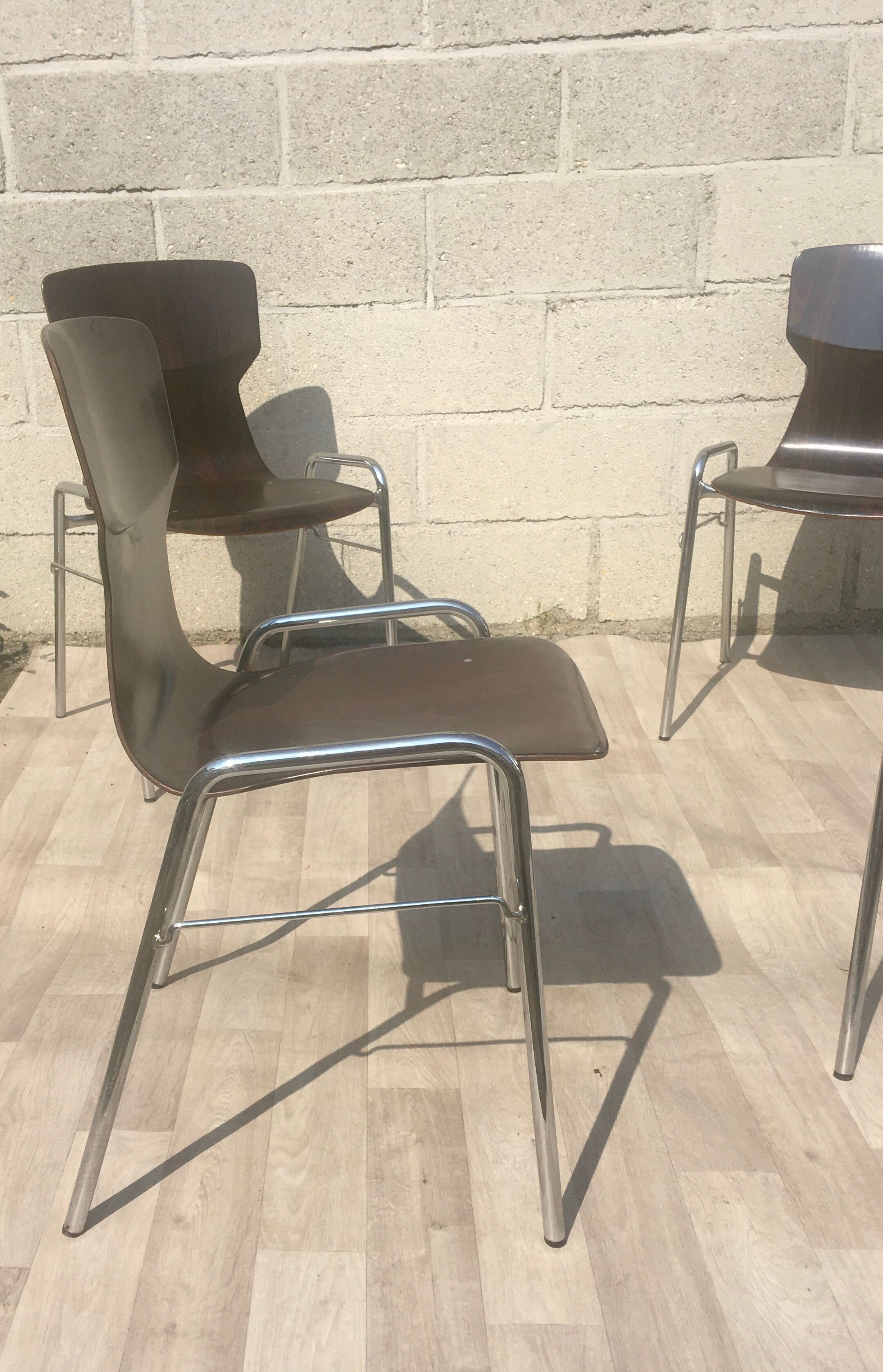 Set of 4 Vintage Chairs OBO Eromes