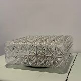 Vintage square molded glass ceiling light